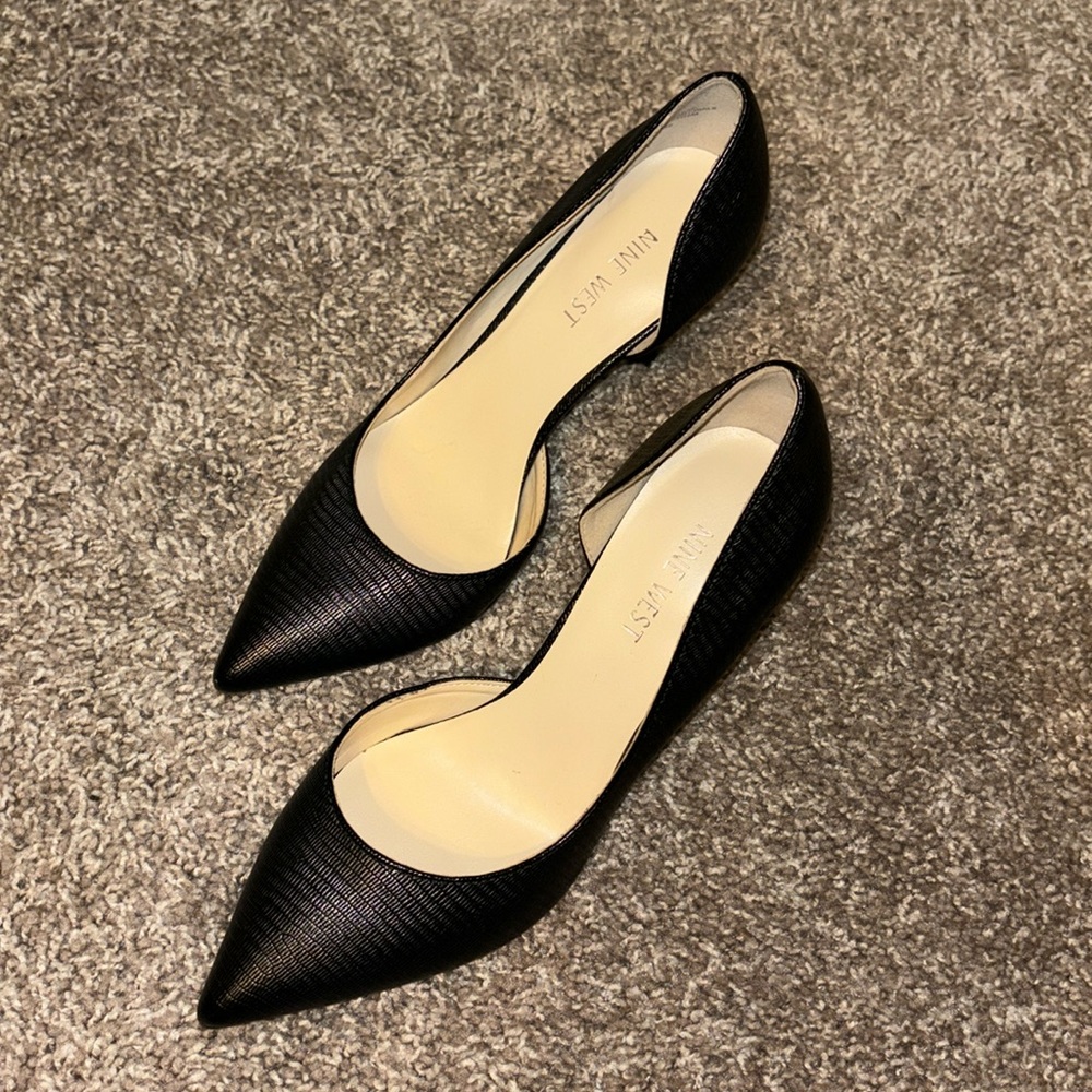 Nine West Black Heels pointed toe pumps